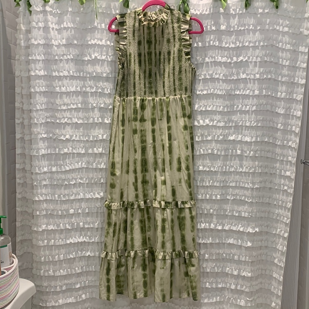 Marie Oliver Green Tie Dye Maxi Dress